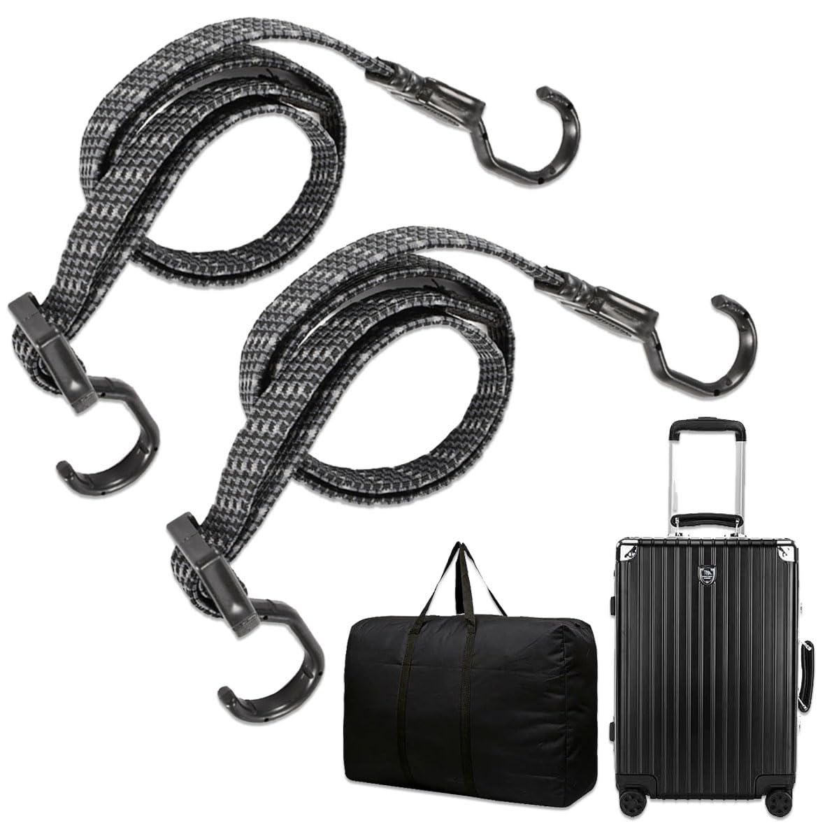 Zamety 2 Stück Spanngummi mit Haken, 100 cm Expander mit Haken, Verstellbar Gummispanner mit Haken, Gummibänder mit Haken, Gummiband mit Haken für Garten, Fahrrad, Auto, Tarps, Grau Zamety 2 Stück Spanngummi mit Haken, 100 cm Expander mit Haken, Verstellbar Gummispanner mit Haken, Gummibänder mit Haken, Gummiband mit Haken für Garten, Fahrrad, Auto, Tarps, Grau von Zamety