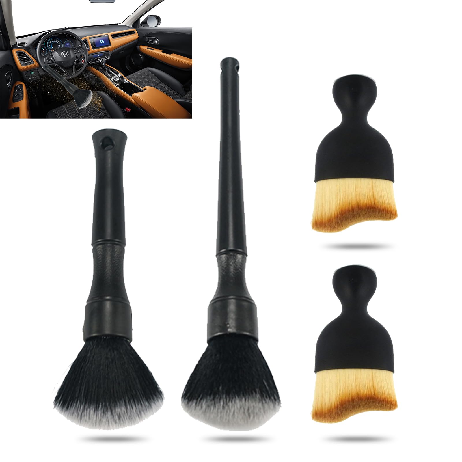 Zamety 4 Stück Staubpinsel, Ultraweich Pinsel Autoreinigung, Auto Pinsel Innenraum, Auto Detailing Pinsel Reinigungspinsel für Armaturenbrett Air Outlet Gap Entfernung Zamety 4 Stück Staubpinsel, Ultraweich Pinsel Autoreinigung, Auto Pinsel Innenraum, Auto Detailing Pinsel Reinigungspinsel für Armaturenbrett Air Outlet Gap Entfernung von Zamety