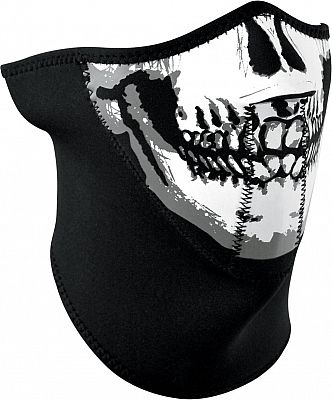 Zan Headgear 3-Panel Skull, Halbmaske - Schwarz/Weiß/Grau - Einheitsgröße von Zan Headgear