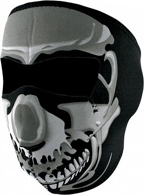 Zan Headgear Chrome Skull, Gesichtsmaske - Schwarz/Weiß/Grau - Einheitsgröße von Zan Headgear
