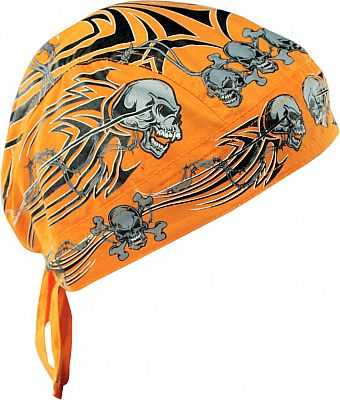 Zan Headgear Flydanna Tribal Skull, Kopftuch - Orange/Grau/Schwarz - Einheitsgröße von Zan Headgear