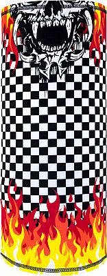 Zan Headgear Motley SportFlex Checkered, Multifunktionstuch - Schwarz/Weiß/Gelb/Rot - Einheitsgröße von Zan Headgear