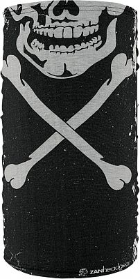 Zan Headgear Motley Tube Fleece X-Skull, Multifunktionstuch - Schwarz/Grau - Einheitsgröße von Zan Headgear
