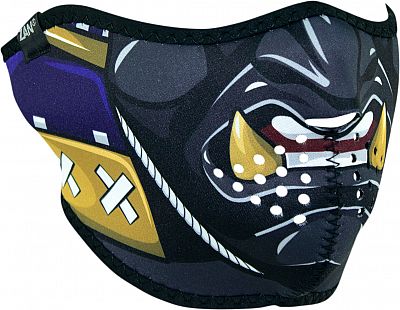 Zan Headgear Samurai, Halbmaske - Schwarz/Dunkelgrau/Gelb/Blau - Einheitsgröße von Zan Headgear