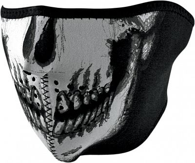 Zan Headgear Skull Glow, Halbmaske - Schwarz/Weiß/Grau - Einheitsgröße von Zan Headgear