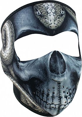 Zan Headgear Snake Skull, Gesichtsmaske - Grau/Hellgrau/Schwarz - Einheitsgröße von Zan Headgear