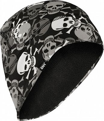 Zan Headgear SportFlex Fleece Skull, Helm-Kopfhaube - Schwarz/Grau - Einheitsgröße von Zan Headgear