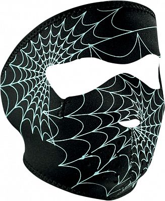 Zan Headgear Web Glow, Gesichtsmaske - Schwarz/Türkis - Einheitsgröße von Zan Headgear