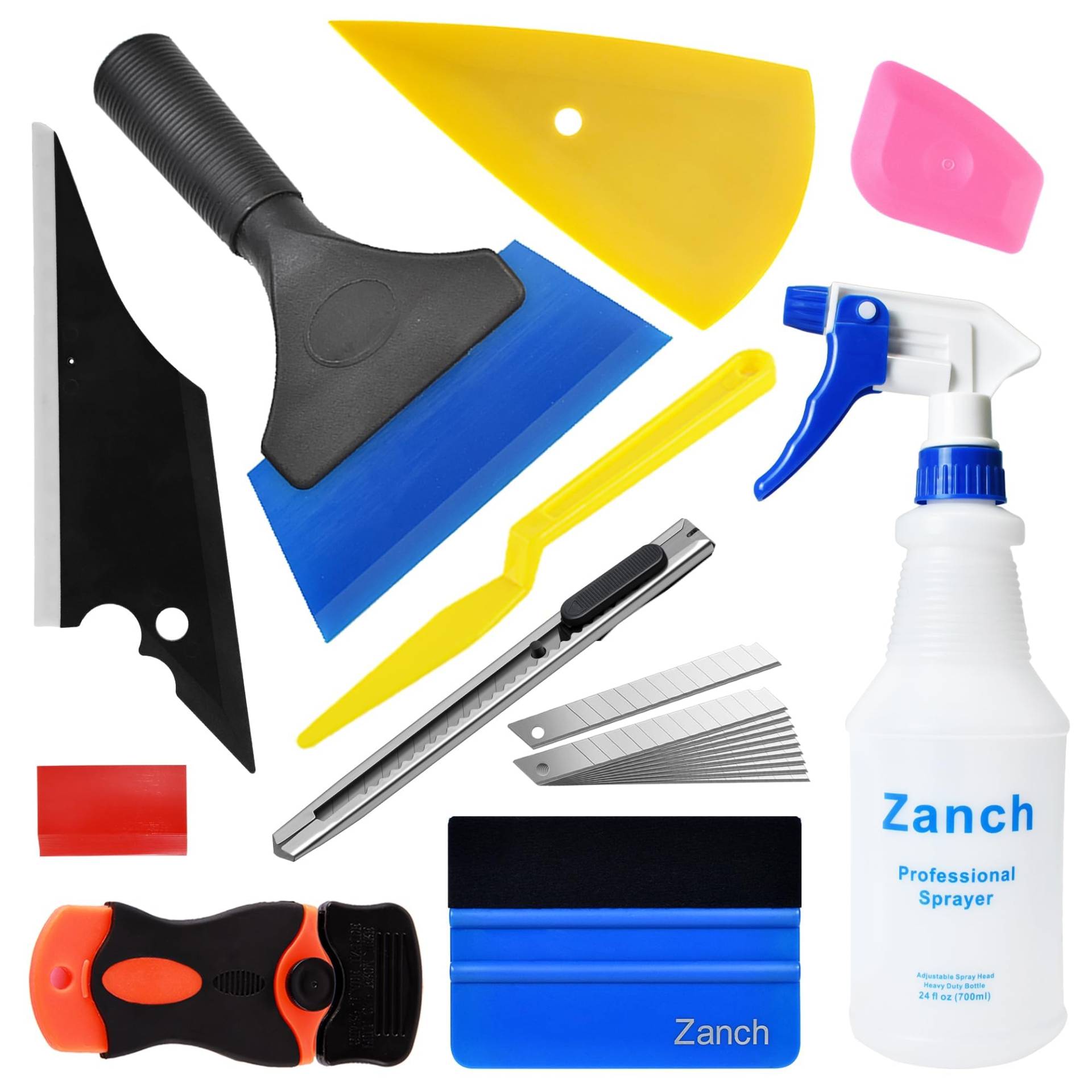 Zanch 10 Stück Folierungs-Werkzeug-Set – Mit Reinigungs- und Folierungswerkzeugen, komplett und vielseitig, geeignet für Möbel-, Auto-, und Fensterfolien sowie alle Folierungsanforderungen Zanch 10 Stück Folierungs-Werkzeug-Set – Mit Reinigungs- und Folierungswerkzeugen, komplett und vielseitig, geeignet für Möbel-, Auto-, und Fensterfolien sowie alle Folierungsanforderungen von Zanch