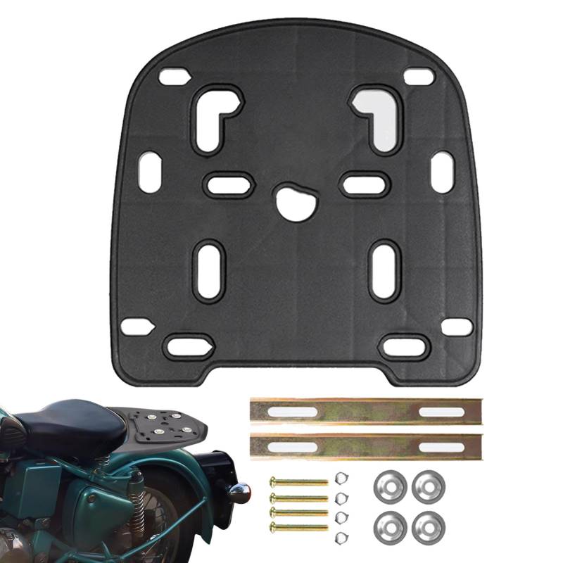 Zasdvn Motorrad-Gepäckträgerplatte, Motorrad-Gepäckträgerplatte | Solide Motor-Topbox-Platte inklusive Schrauben | Top-Box-Platte für Motorräder, allgemeines Kofferraumzubehör für Elektrofahrräder von Zasdvn