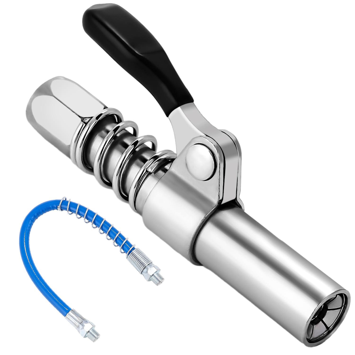 Zawaer G Coupler für Fettpresse, Fettpresse Mundstück mit 30-cm-Schlauch Fettpresse Kupplung Mundstück Kupplung für Kegel-Schmiernippel Fettpresse für alle Arten von Fettpressen Zawaer G Coupler für Fettpresse, Fettpresse Mundstück mit 30-cm-Schlauch Fettpresse Kupplung Mundstück Kupplung für Kegel-Schmiernippel Fettpresse für alle Arten von Fettpressen von Zawaer