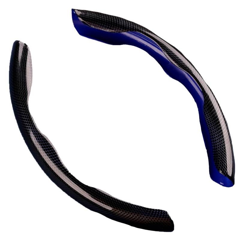 2 Stück Auto Lenkrad Abdeckung für Toyota Crown 2010-2014,rutschfest langlebig segmentierter lenkrad schutzhülle Innenraum Zubehör,B-Blue von ZcwQfYA