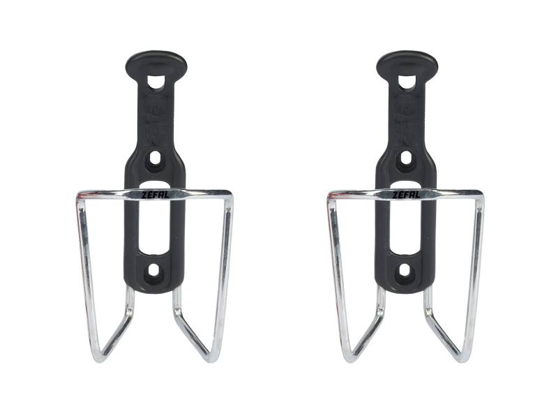ZEFAL Pack Alu Plast 124 - Flaschenhalter Fahrrad x 2 - Aluminium Fahrradflaschenhalterung für alle Arten von Fahrrädern - leicht und robust – Silber von ZEFAL