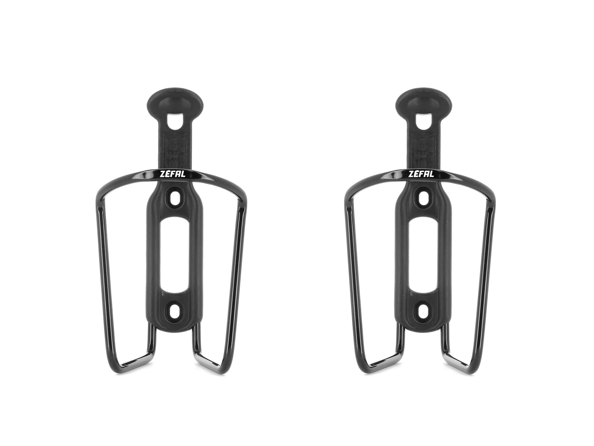 ZEFAL Pack ALU PLAST Set aus 2 Flaschenhaltern aus Aluminium Kunststoff 124 – Set mit Zwei Flaschenhaltern für Fahrrad – leicht und robust – Schwarz von Zéfal