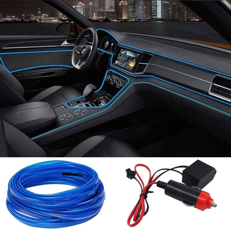 Auto Led Innenbeleuchtung,5m Auto Innenraumbeleuchtung,Led Atmosphäre Licht Auto,Auto LED Streifen,Led Tape Auto,Wasserdicht Ambientebeleuchtung,Led Lampen fürs Auto von ZeiLaBang Kakadi