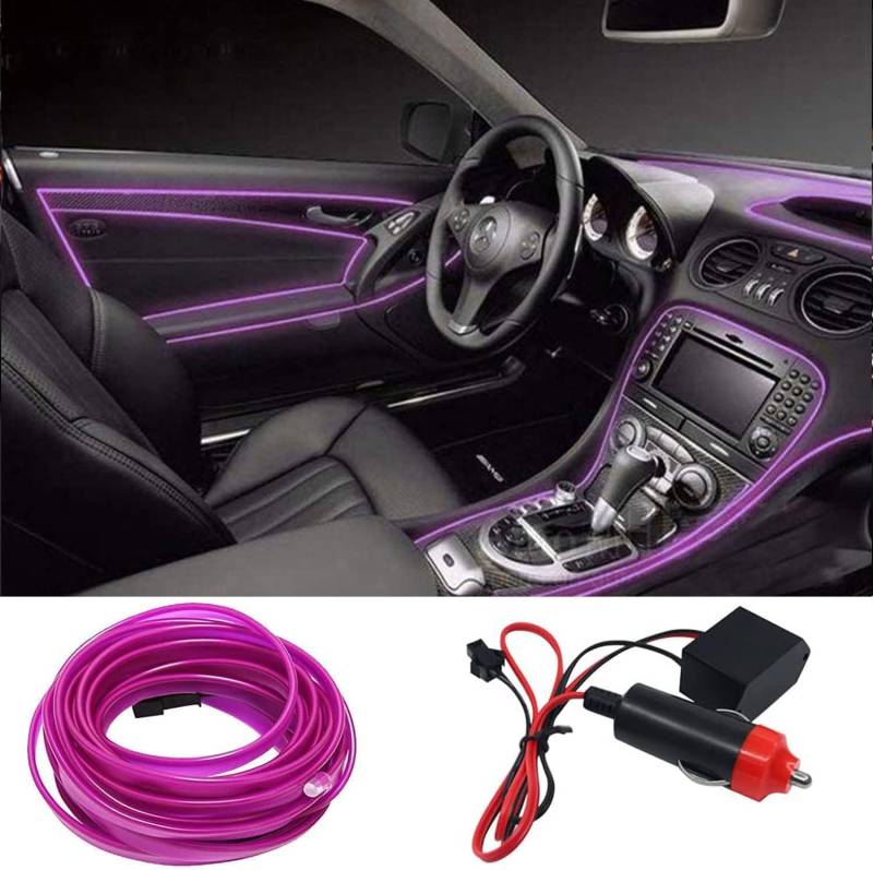 Auto Led Innenbeleuchtung,5m Auto Innenraumbeleuchtung,Led Atmosphäre Licht Auto,Auto LED Streifen,Led Tape Auto,Wasserdicht Ambientebeleuchtung,Led Lampen fürs Auto von ZeiLaBang Kakadi