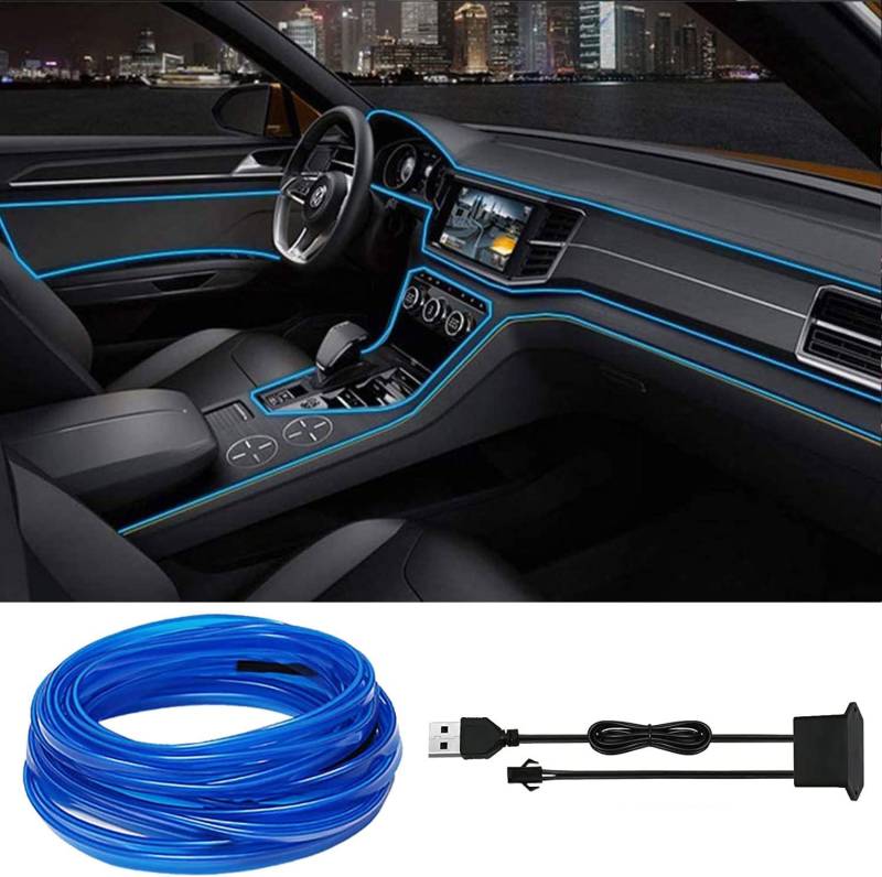 ZeiLaBang Kakadi Auto Innenraumbeleuchtung, 5m LED Streifen, Universal für Auto, Wasserdicht, 1 Stück von ZeiLaBang Kakadi