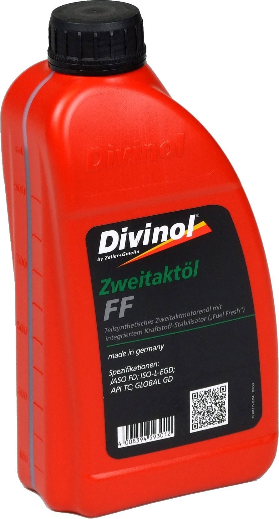 Divinol Zweitaktöl FF 1x1 Liter 2-Taktöl teilsynthetisch 2T Mischöl von Zeller+Gmelin