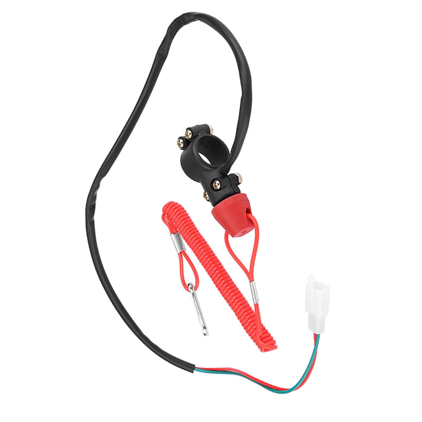 Zenith Aur Motorsc halter, 22mm 7/8 "Motorrad-Stopp-Schalter für Außenbordmotor mit Tether-Lanyard-Schnur von ZenithAur