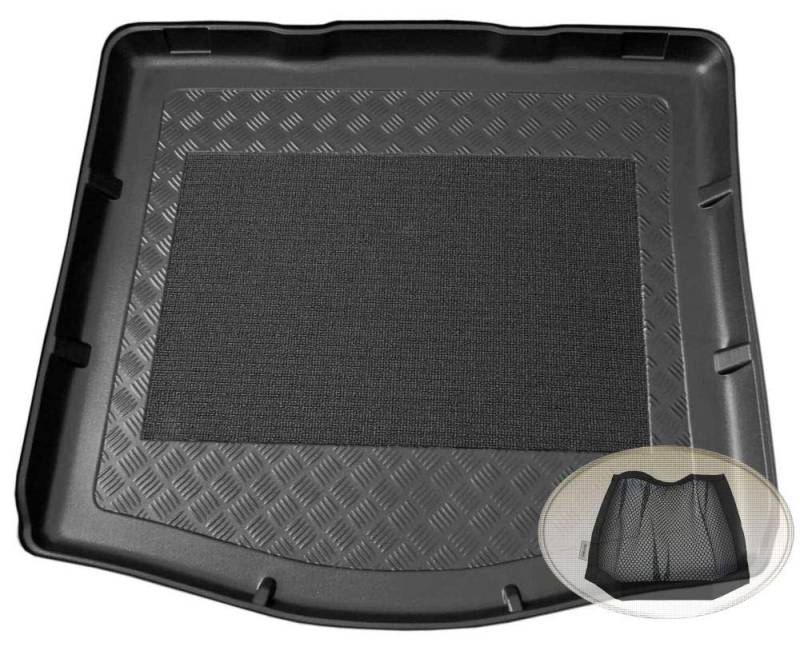 ZentimeX Z3036068 Antirutsch Kofferraumwanne fahrzeugspezifisch + Klett-Organizer (Laderaumwanne, Kofferraummatte) von ZentimeX