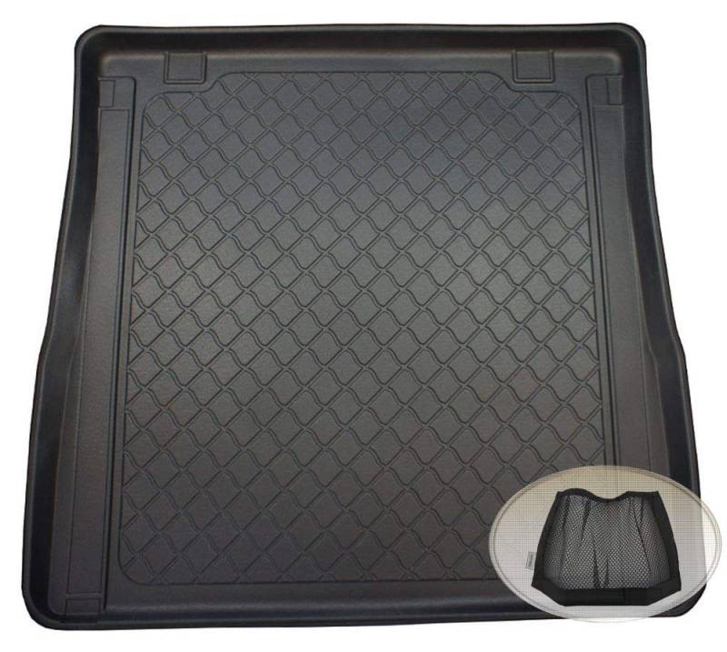 ZentimeX Z3108345 Gummierte Kofferraumwanne fahrzeugspezifisch + Klett-Organizer (Laderaumwanne, Kofferraummatte) von ZentimeX