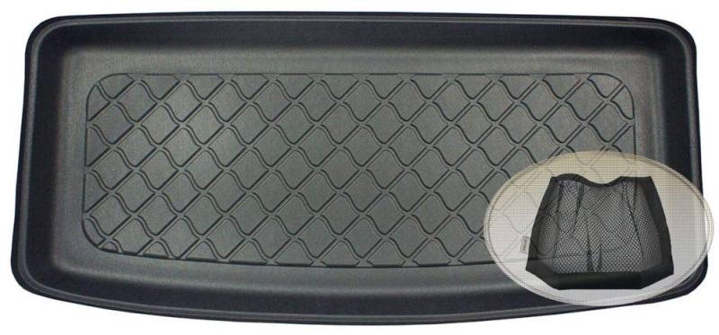 ZentimeX Z3289921 Gummierte Kofferraumwanne fahrzeugspezifisch + Klett-Organizer (Laderaumwanne, Kofferraummatte) von ZentimeX