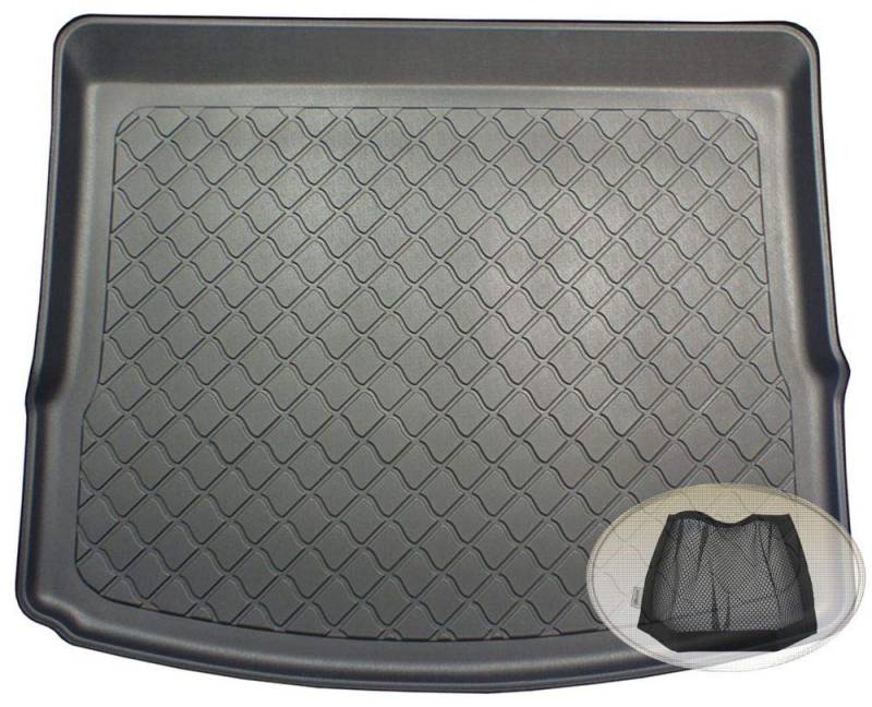 ZentimeX Z3291047 Gummierte Kofferraumwanne fahrzeugspezifisch + Klett-Organizer (Laderaumwanne, Kofferraummatte) von PGONA