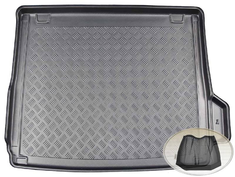 ZentimeX Z3594104 Geriffelte Kofferraumwanne fahrzeugspezifisch + Klett-Organizer (Laderaumwanne, Kofferraummatte) von ZentimeX