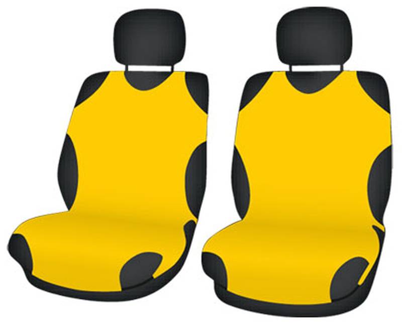 ZentimeX Z706267 Sitzbezüge Vordersitze T-Shirt-Design Baumwolle gelb von ZentimeX