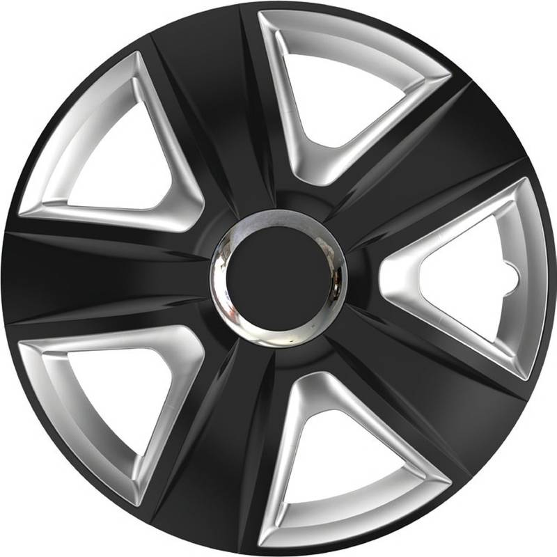 ZentimeX Z778231 Radkappen Radzierblenden universal 15 Zoll Black&Silver von PGONA
