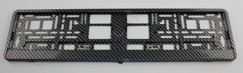 ZentimeX Z788674 Kennzeichenhalter Kennzeichenhalterung 3D schwarz/Silber glänzend Carbon Optik für DE-Standard Kennzeichen 1 Stück von ZentimeX