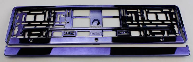 ZentimeX Z788687 Kennzeichenhalter Kennzeichenhalterung lila glänzend Hochglanz für DE-Standard Kennzeichen 1 Stück von IUSOT