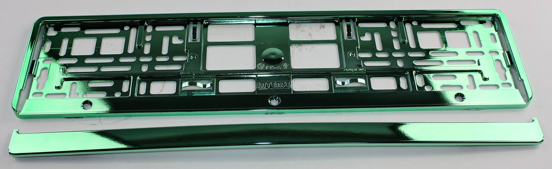 ZentimeX Z788695 Kennzeichenhalter Kennzeichenhalterung grün glänzend Hochglanz für DE-Standard Kennzeichen 1 Stück von ZentimeX