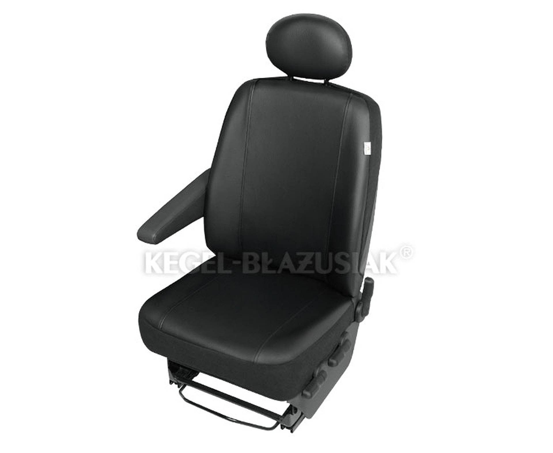 ZentimeX Z924507 Sitzbezüge Fahrersitz/Einzelsitz Armlehne rechts + Armlehne Links Kunstleder schwarz von ZentimeX