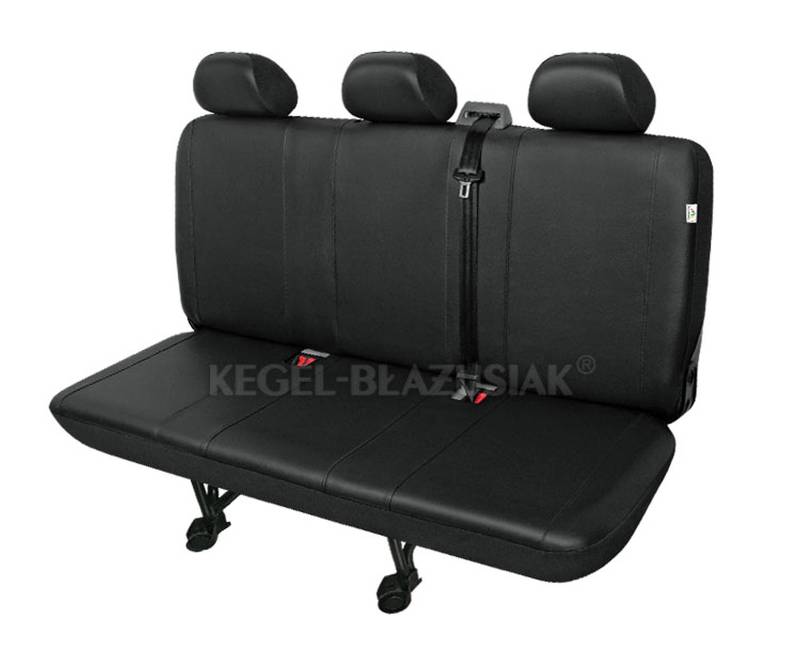 ZentimeX Z924587 Sitzbezüge Dreierbank Kunstleder schwarz von PGONA