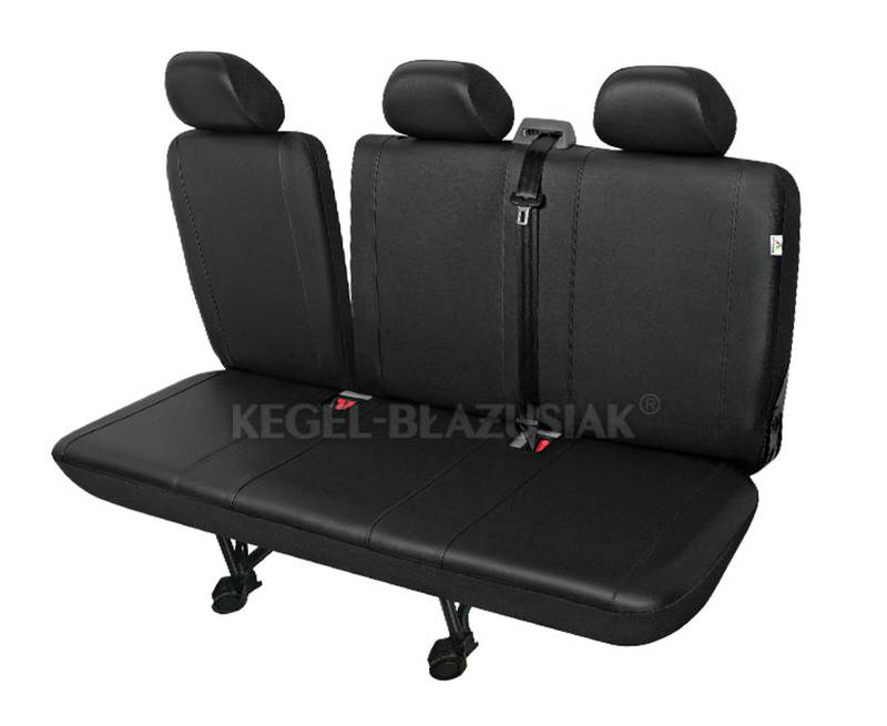 ZentimeX Z959339 Sitzbezüge Dreierbank Sitz klappbar Kunstleder schwarz von ZentimeX