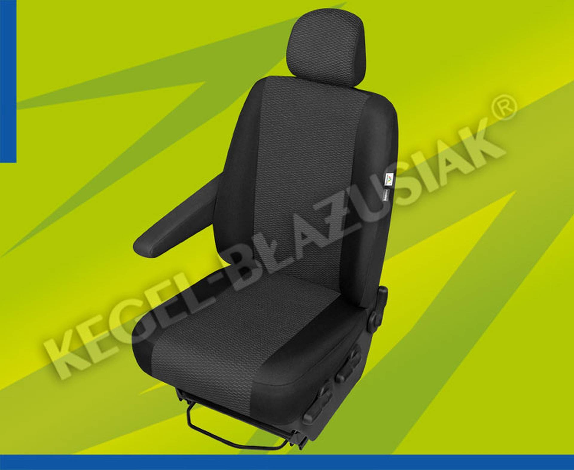 ZentimeX Z967634 Sitzbezüge Fahrersitz/Einzelsitz Armlehne rechts Stoff schwarz Airbag-Kompatibel von ZentimeX