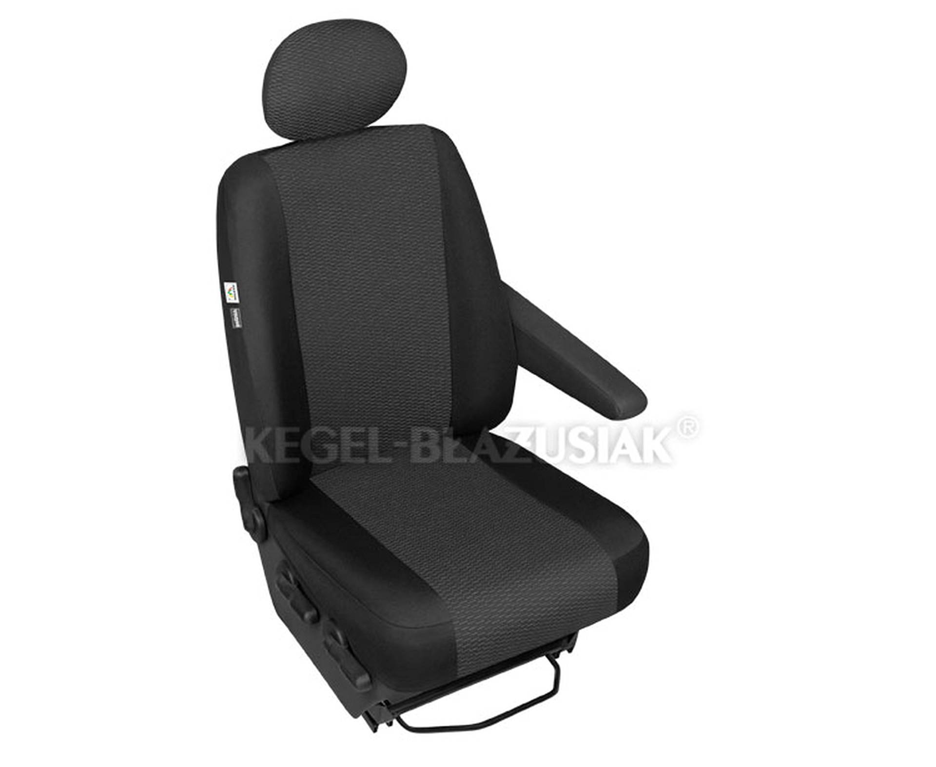 ZentimeX Z999954 Sitzbezüge Beifahrersitz/Einzelsitz Armlehne Links Stoff schwarz Airbag-Kompatibel von ZentimeX