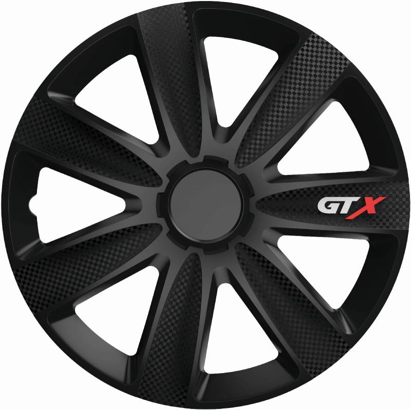 Zentimex SET Z480676 Radkappen Satz (4Stück) + Handschuhe 17 Zoll GTX carbon schwarz von ZentimeX