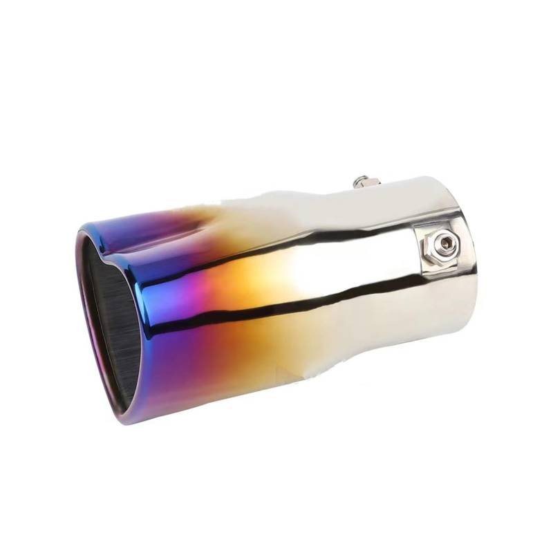Auspuff Anschluß-Adapter Herzförmiges Auto-Heckhals-Einkanal-Carbonfaser/schillernde Farbe 6,3 Cm Auto-Auspuffrohr Auto-Heckverkleidung Aus Edelstahl Auto Auspuff Endrohr (Color : 6) von Zentoy