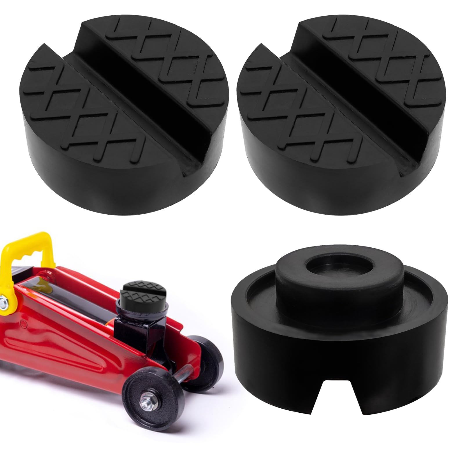 ZephyrCraft 2 Stück Wagenheber Gummiauflage, Universal Gummi Pad für Rangierwagenheber, Scherenwagenheber, Unterstellböcke und Autozubehör ZephyrCraft 2 Stück Wagenheber Gummiauflage, Universal Gummi Pad für Rangierwagenheber, Scherenwagenheber, Unterstellböcke und Autozubehör von ZephyrCraft