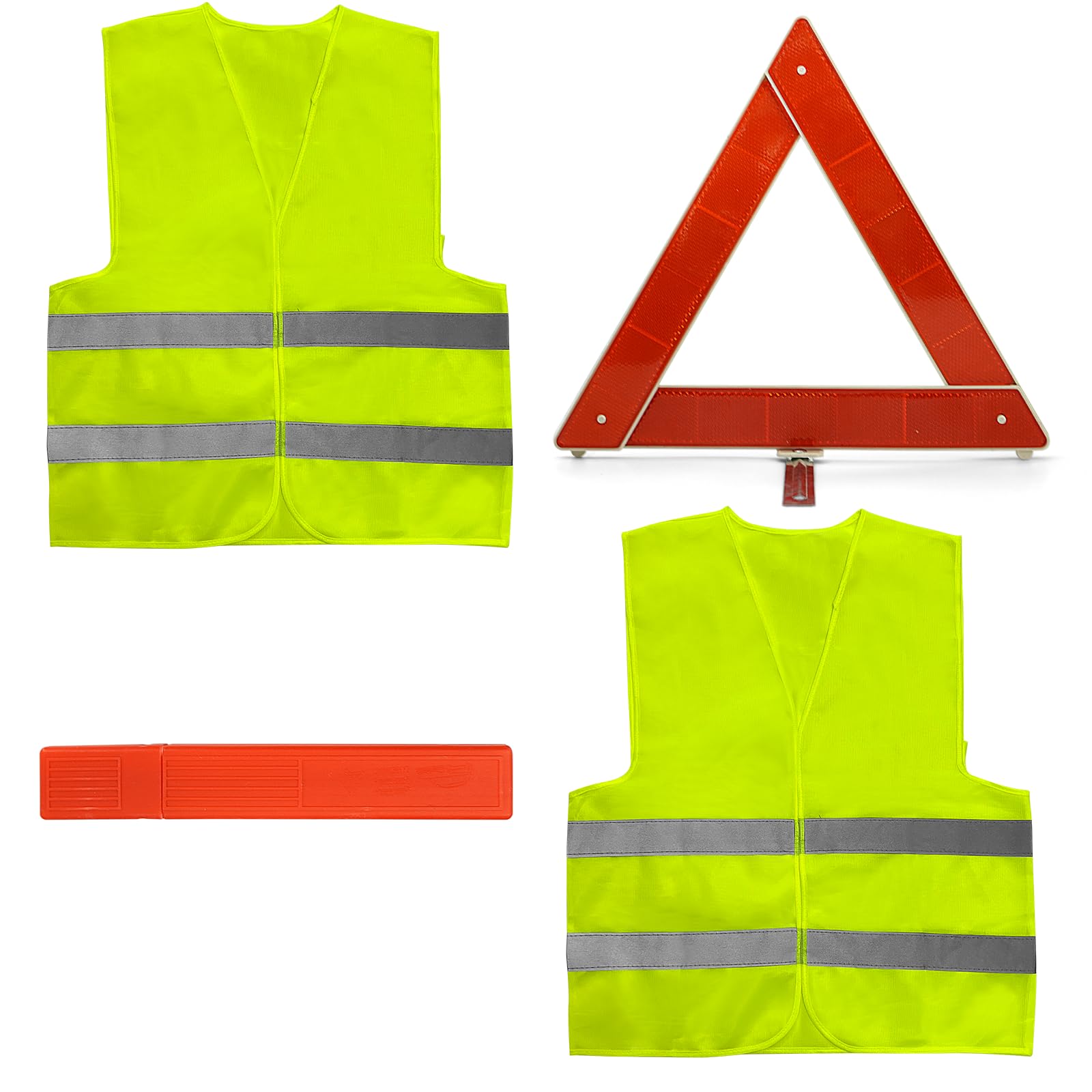 ZephyrCraft 3in1 Warnwesten Auto und Warning Triangles Set - Reflektierende Warnweste Motorrad und Warndreieck-Halterungshalter, Faltbares Warndreieck KFZ Klein, Mit Aufbewahrungskoffer ZephyrCraft 3in1 Warnwesten Auto und Warning Triangles Set - Reflektierende Warnweste Motorrad und Warndreieck-Halterungshalter, Faltbares Warndreieck KFZ Klein, Mit Aufbewahrungskoffer von ZephyrCraft