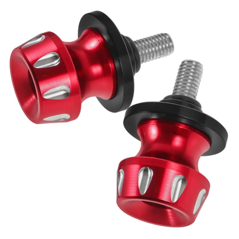 Zerodeko 1 Paar Rahmenhebeschrauben Motorräder Motorrad Motorradhebestifte Motorradständer Motorrad Hinterradständer Schwinge Motorrad Spulenarm Motorradzubehör Rote Aluminiumlegierung von Zerodeko