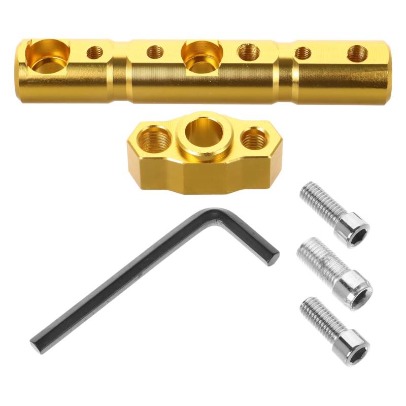 Zerodeko 1 Satz Motorradspiegelverlängerungen Telefonhalterungsverlängerung Motorradträger Rückspiegelhalterung Querträger Telefonhalter Motorradverlängerungsträger Goldene von Zerodeko