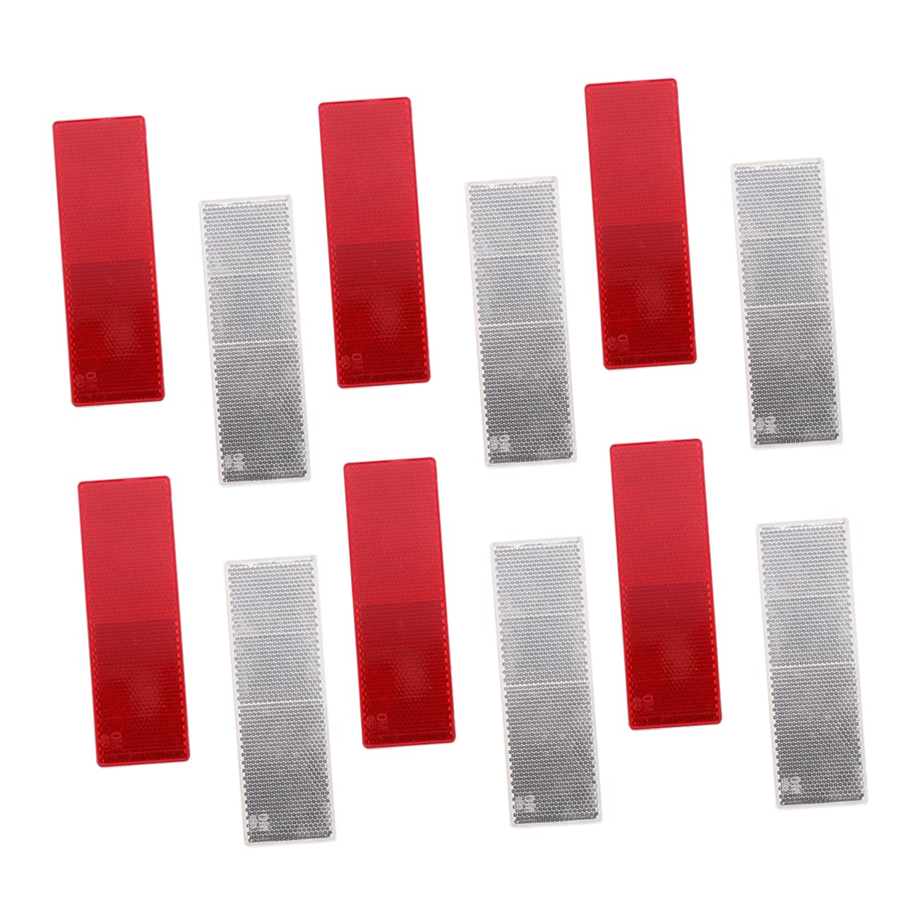 Zerodeko 12 Stück Reflektierende Aufkleber Fahrzeugreflektoren Einfahrt Reflektoren Selbstklebender Reflektor Selbstreflektierender Streifen Rechteckige Autoreflektoren Plastik von Zerodeko