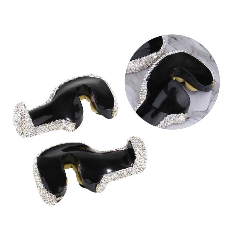 Zerodeko 2 Stück Auto -Diamanthaken Kopfstütze Fahrzeug Sitz Autohaken Auto-Aufhänger Taschenhalter fürs Auto Bling Strass Auto Zufällige Farbe von Zerodeko