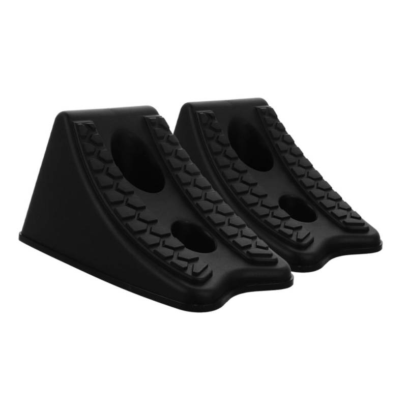 Zerodeko 2 Stück Rad Anti Rutsch Für Räder Geformt Wohnmobil Block Auto Stop Heavy Chock Park Levelling Trucks Utility Large Prevent Auto Duty Solid Front Trailer Zubehör Schwarzer von Zerodeko