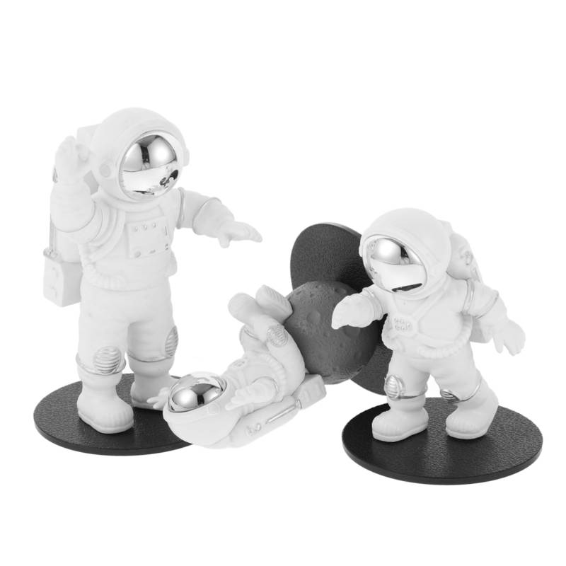 Zerodeko 3 Teiliges Auto Astronauten Statue Auto Armaturenbrett Zubehör Astronauten Autozubehör Innenraum Astronaut Für Auto Armaturenbrett Auto Dekorationen Armaturenbrett von Zerodeko