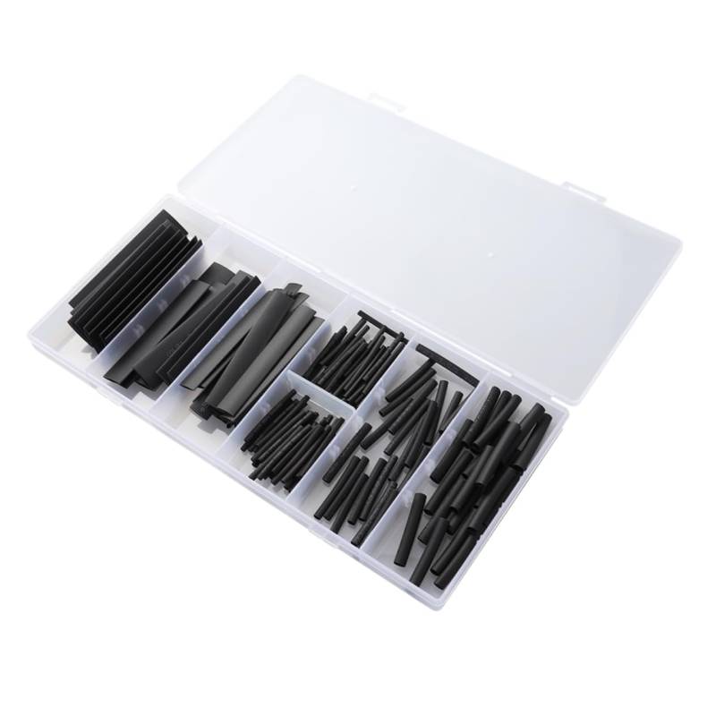 Zerodeko 4 Boxen Schrumpfschlauch Set Elektro Wrap Draht Elektro Wrap Schrumpfschlauch Isolierung Schrumpfschlauch Pe Schrumpfschlauch Schwarz von Zerodeko