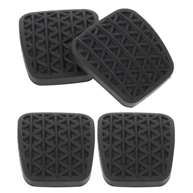 Zerodeko 4 Stück Bremspedalleder Schwarz Kupplung Pads Universelle Pedalabdeckungen Auto-Fußpedal Bremspedalauflage Pedalauflageabdeckung Pedalauflage Auto Gummi Black von Zerodeko